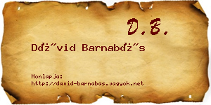 Dávid Barnabás névjegykártya